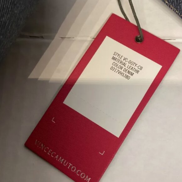 Vince Camuto Quilted Leather Crossbody -Doty Denim $157 NWT - Picture 9 of 10